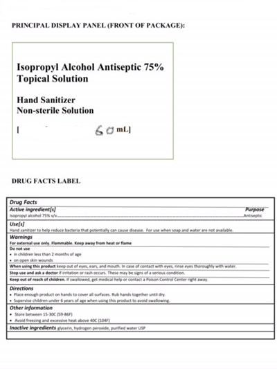60 mL Label (Hand Sanitizer Label)